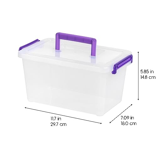6 Pack Clear Plastic Storage Bins with Lids F21200