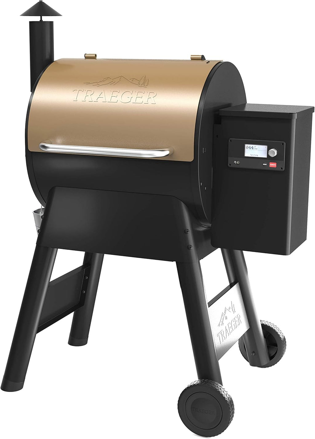Bronze Wood Pellet Grill and Smoker with Wifi W83635