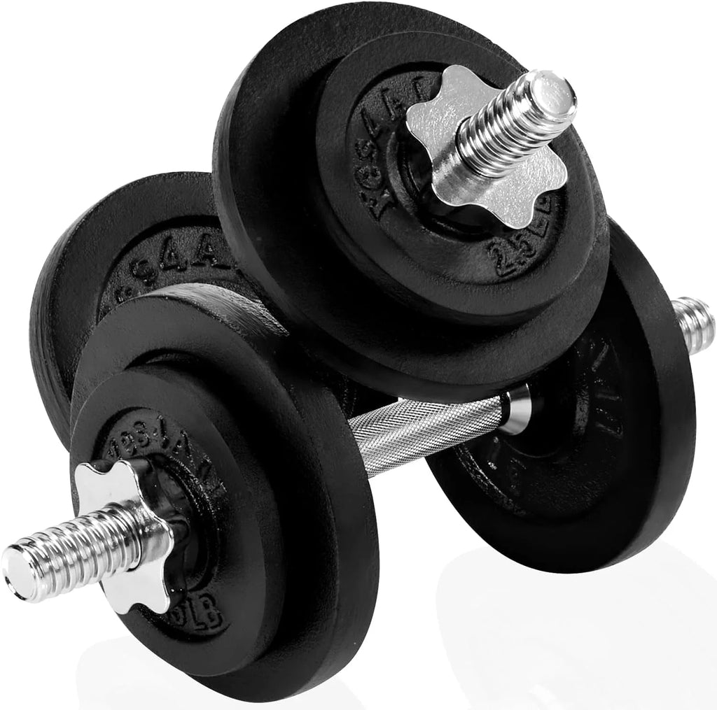 200 lbs Adjustable Cast Iron Dumbbell Set Y71243