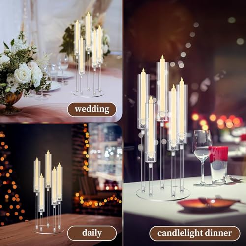 10pcs Black 5 Arms Candelabra Centerpieces L45621