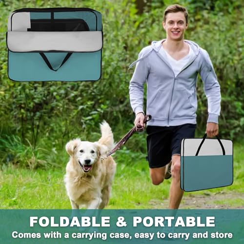 Portable Foldable Pet Playpen with Removable Mesh Shade Cover U41541