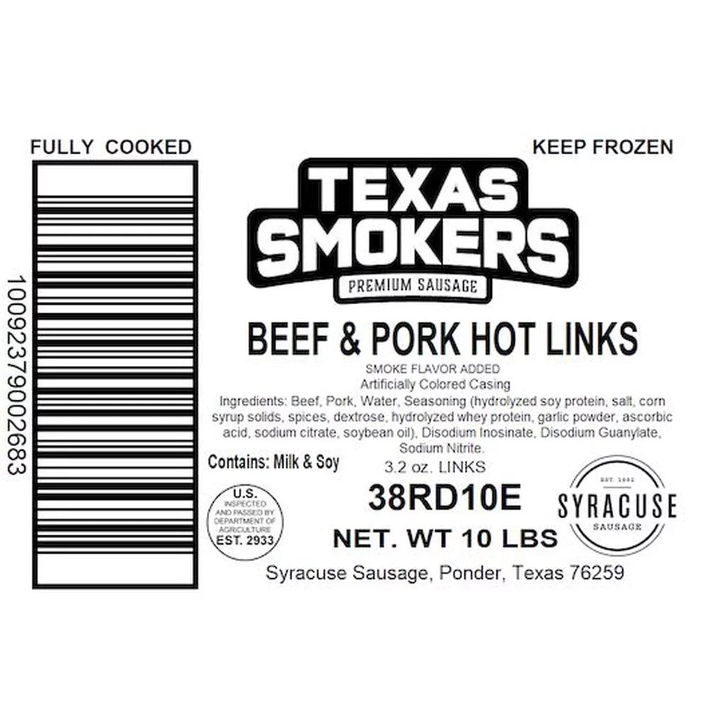 Red Hot Link, 10 Pound L8585