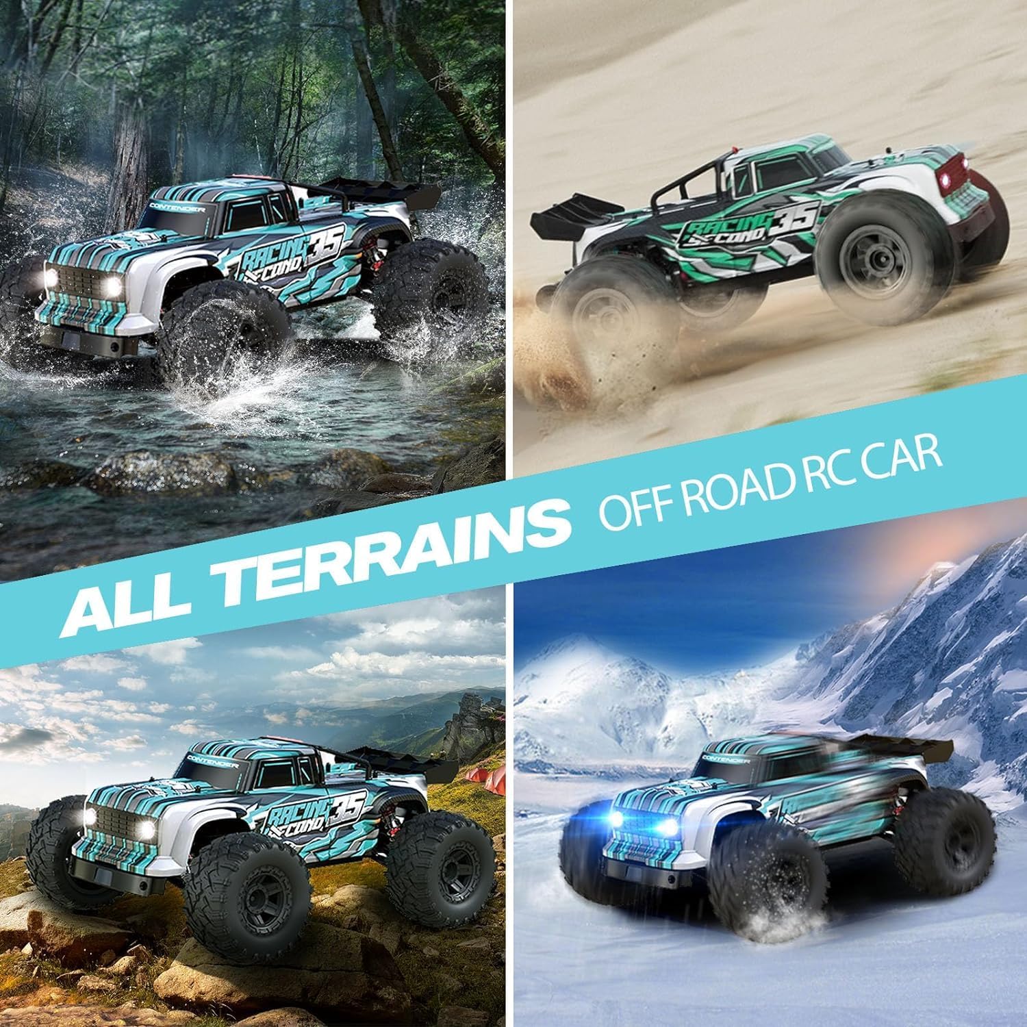 1:10 4WD High Speed RC Car 35MPH Green Q980