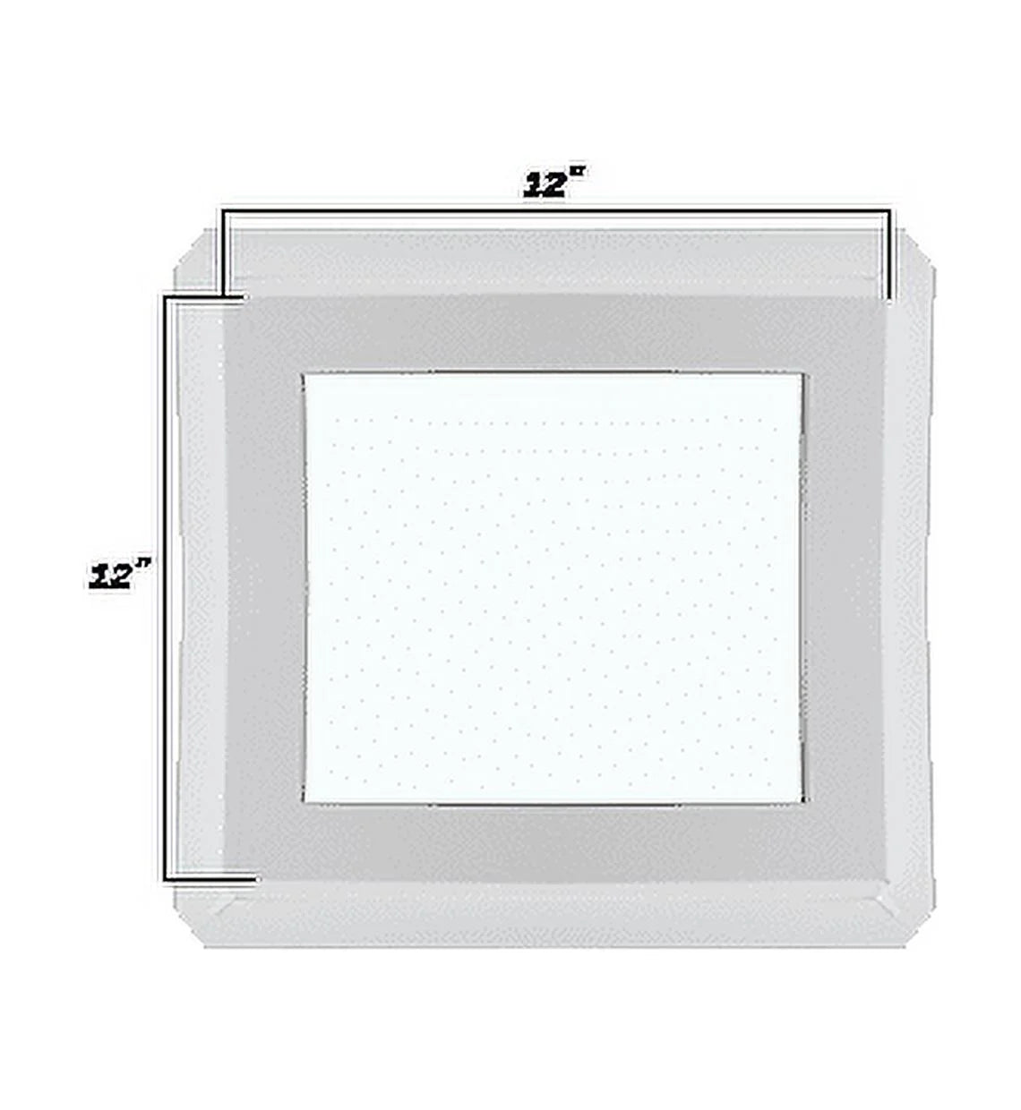 12" x 12" Double Pane Non-Opening White Vinyl Window with Tempered Low-E Glass L961604