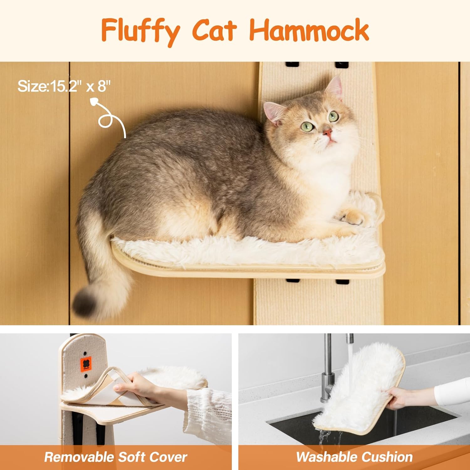 4-Levels Over Door Cat Climber with Removable Soft Mat R76635