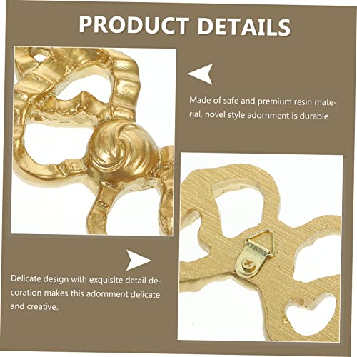 Golden Resin Bow Wall Decor J88971
