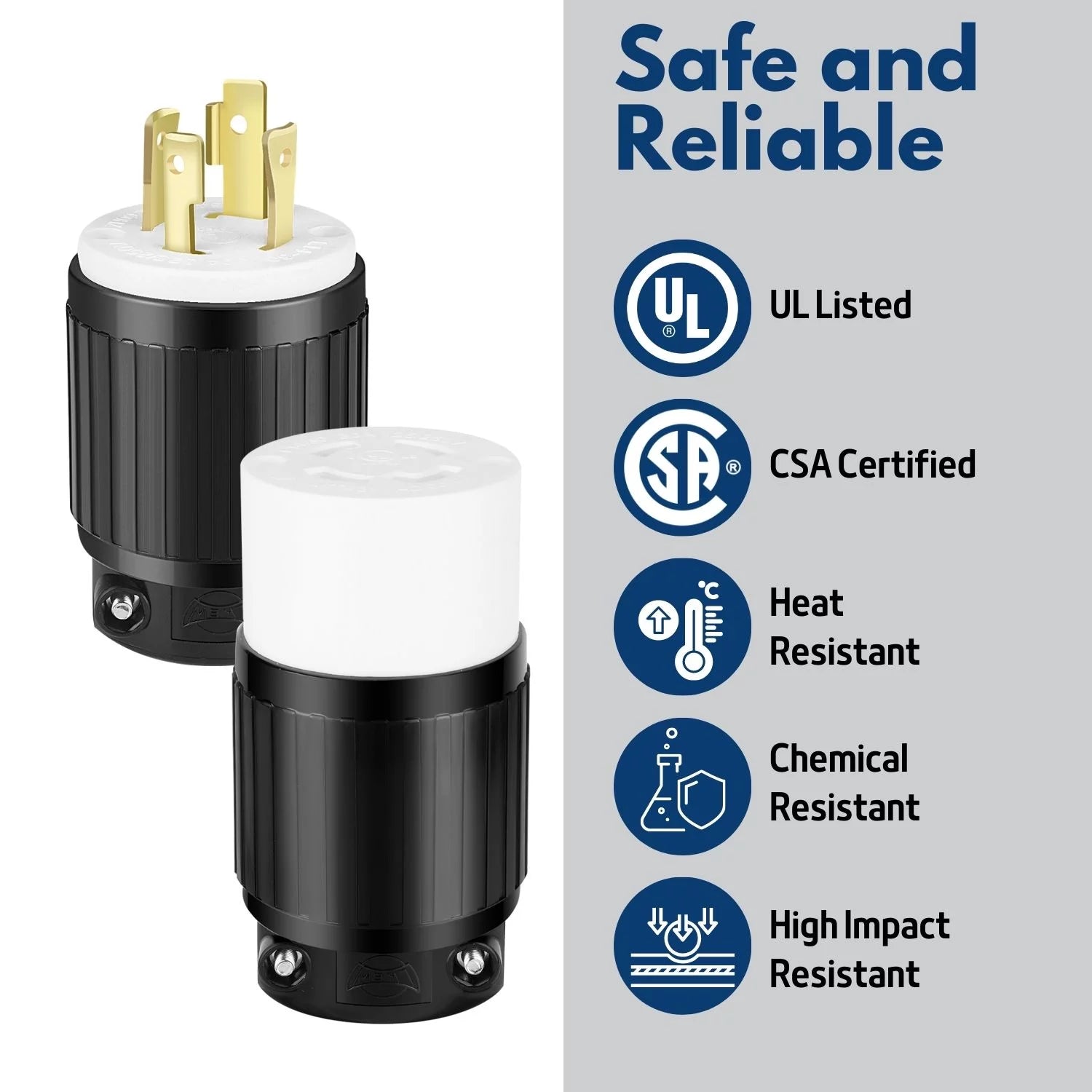 30 AMP 125/250V 3 Pole 4 Wire Locking Connector Z690