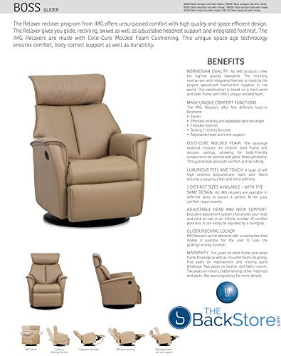 Large Leather Recliner Swivel Glider Chair U8864