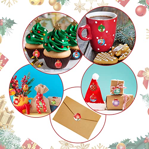 800 Pieces Christmas Stickers Roll 16 Designs Cards Envelope Stickers R369787