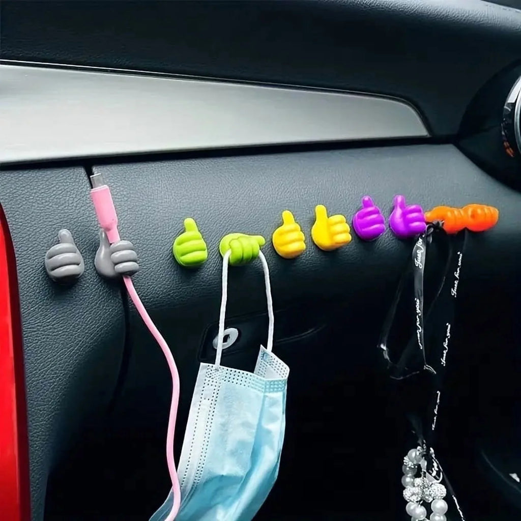 50 Pcs Silicone Thumb Wall Hook Adhesive Cable Clip Key Hanger M609