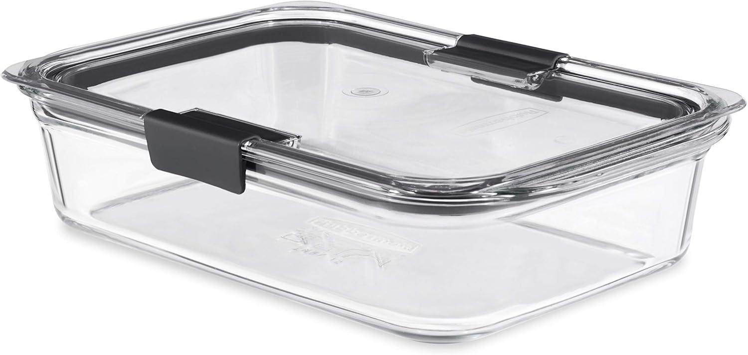 8-Piece Clear Glass Food Storage Containers with Lids T62161