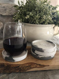 Grey and White Concrete Coasters (set of 4) W113019