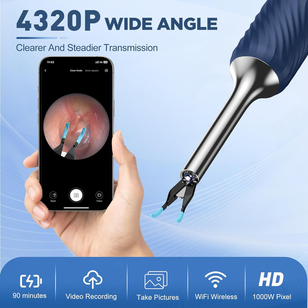 Ear Wax Removal Tool with Ear Camera, 6pcs Ear Scoop J53928