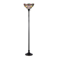 Tiffany-style 1 Light Torchiere Floor Lamp 14" Shade Z370