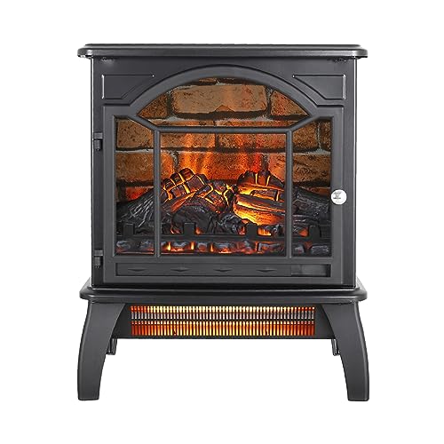 1500W Infrared Freestanding Electric Fireplace Stove Heater with Remote B3149