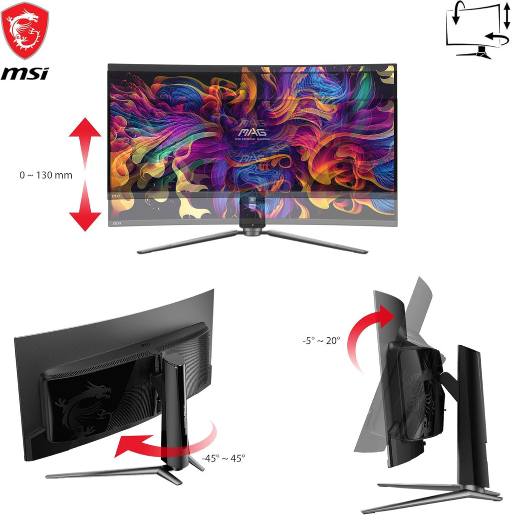 34-inch Curved OLED Gaming Monitor, 3440 x 1440, 240Hz, Height Adjustable E64435