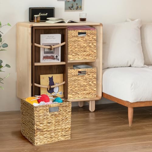 Natural Wicker Storage Cubes with Handles W32987