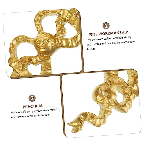Golden Resin Bow Wall Decor J88971