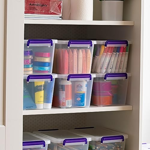 6 Pack Clear Plastic Storage Bins with Lids F21200