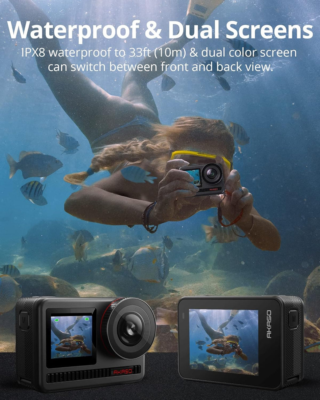 4K60FPS Action Camera with Touch Screen Waterproof Remote Control H827