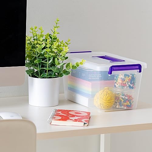6 Pack Clear Plastic Storage Bins with Lids F21200
