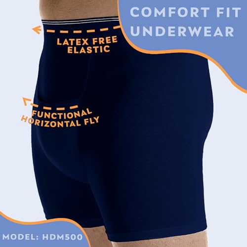 Navy Small 6 Pack Incontinence Boxer Briefs I75045