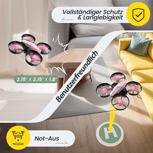 Red Mini Drone with 3 Batteries Y2583