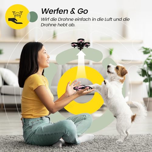 Red Mini Drone with 3 Batteries Y2583
