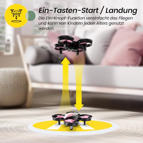 Red Mini Drone with 3 Batteries Y2583