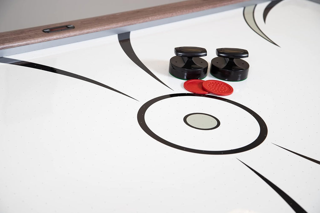 7-ft Air Hockey Table Tennis Combination with Dining Top and Two Storage Benches S105