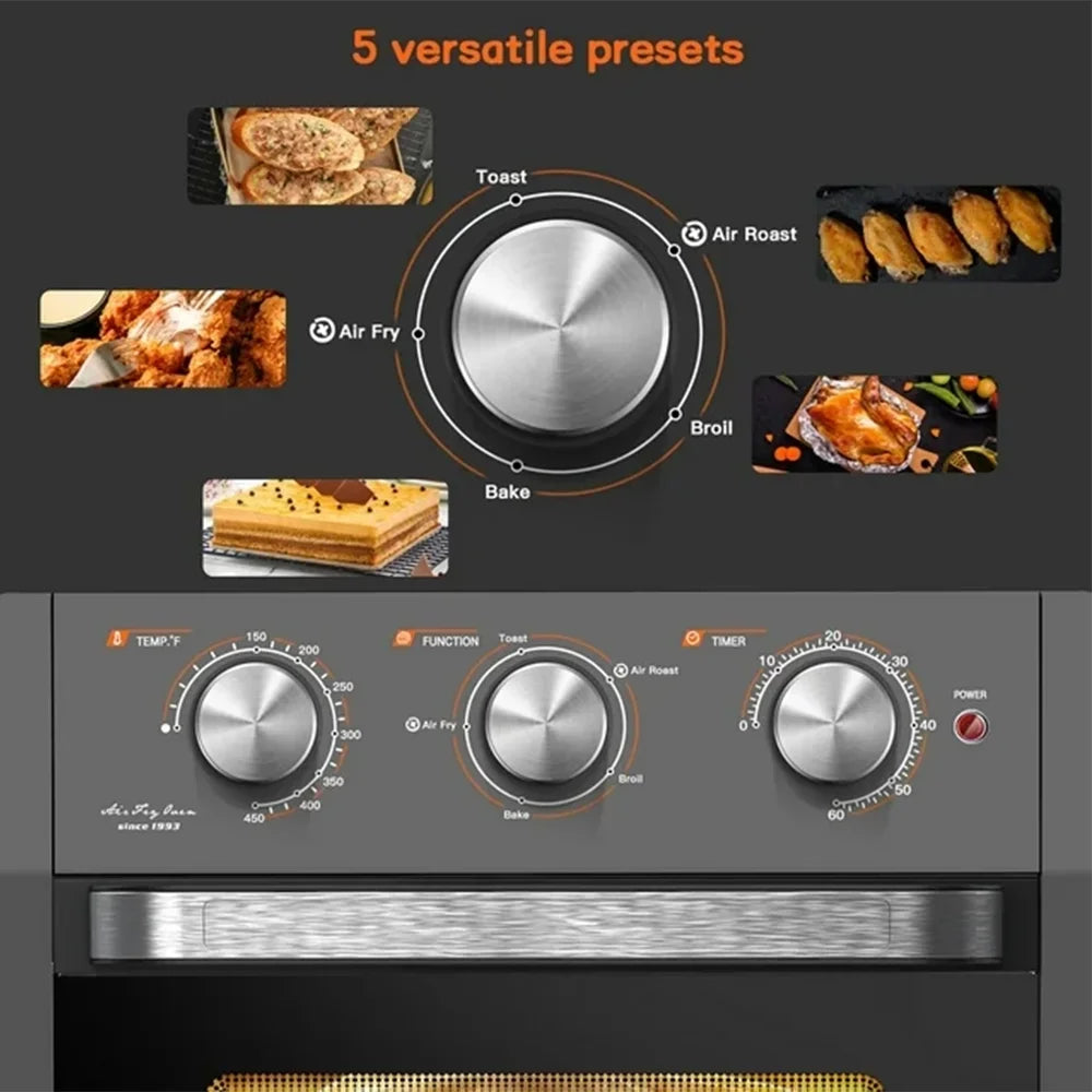 20QT 1300W Black Air Fryer Oven Combo C7453