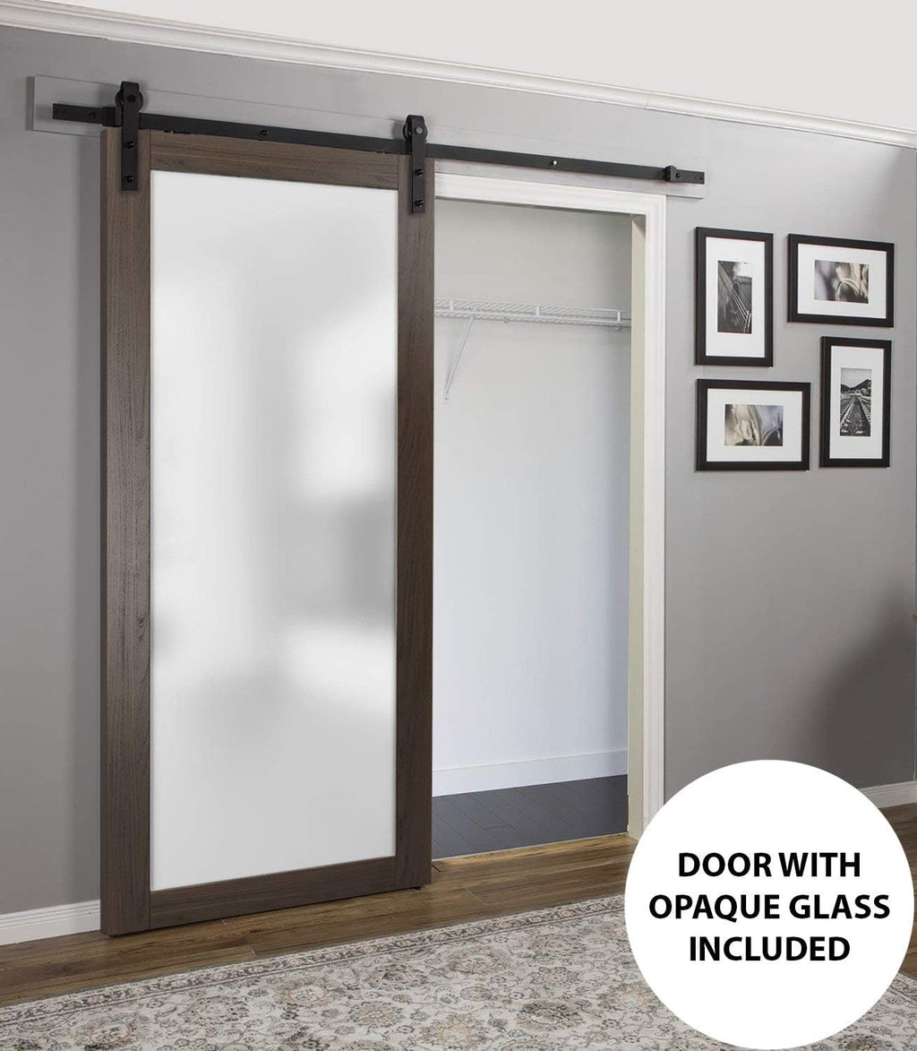 Frosted Glass Door Panel Slab 32 x 84 Solid Wood Core Interior Door E779392