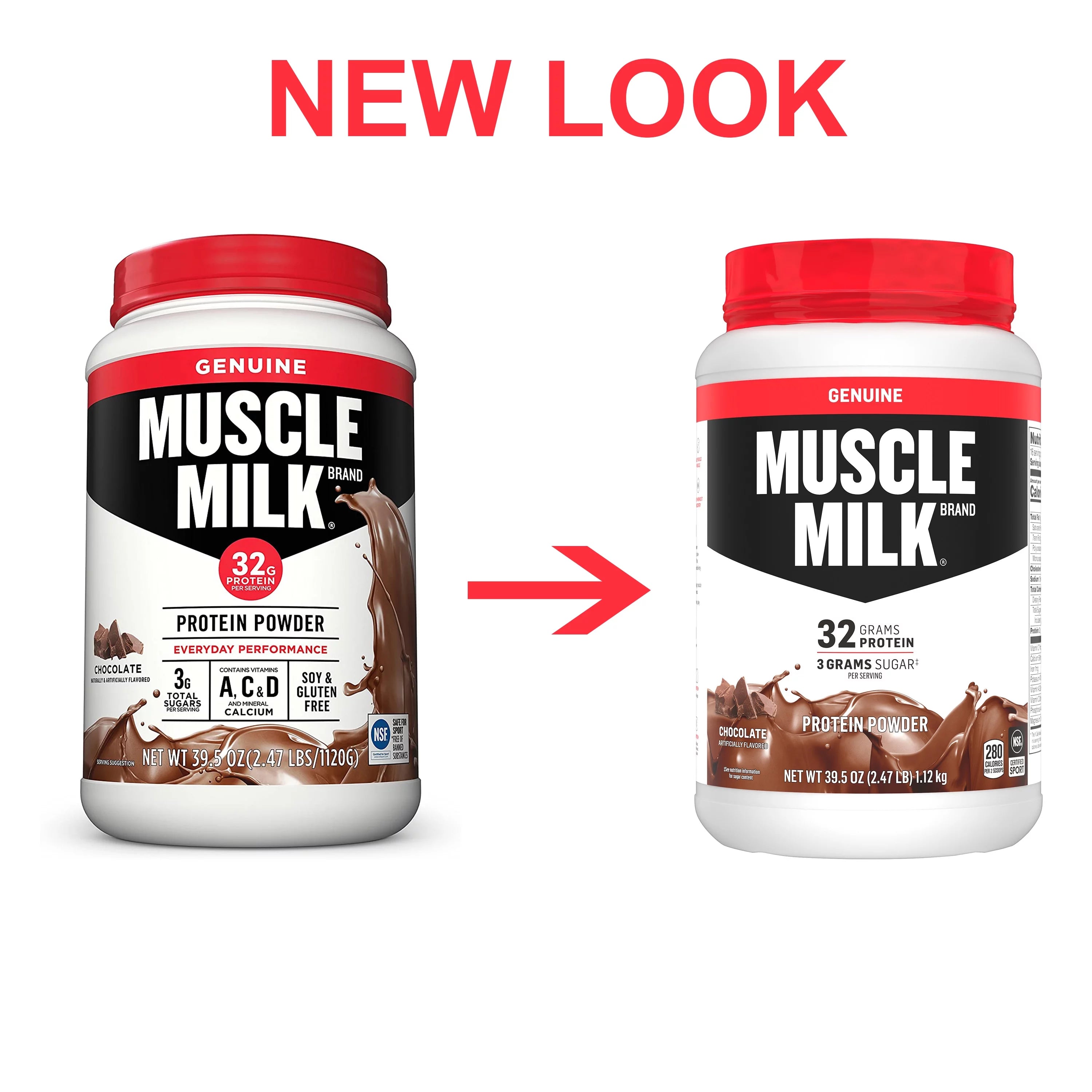 Chocolate Protein Powder, 2.47 Pound, 16 Servings A412847
