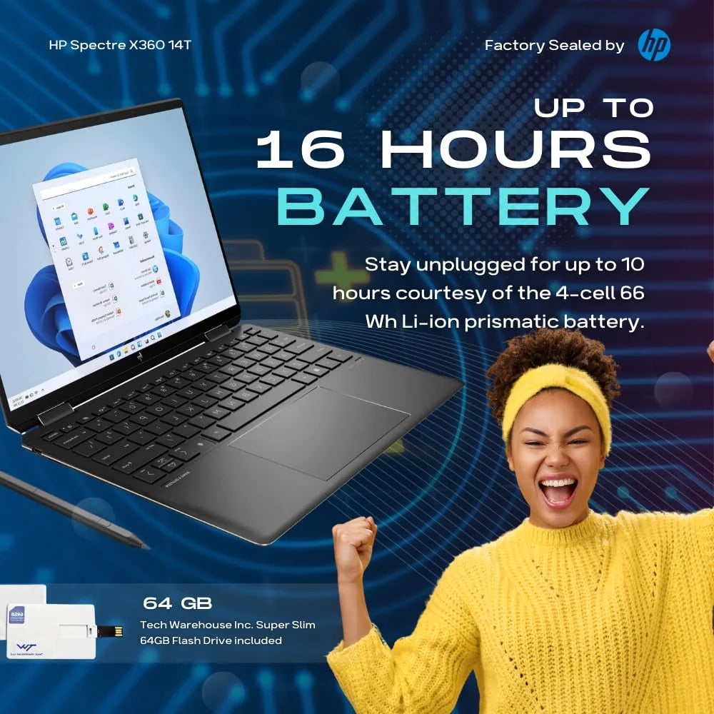 13.5" Touch Laptop with Intel i7, 16GB RAM, 512GB SSD, Nightfall Black O658731