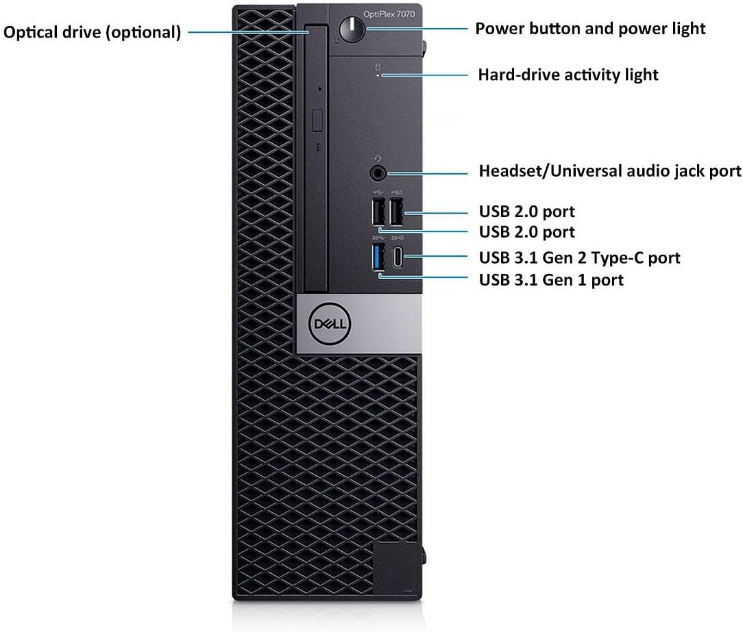 Dell OptiPlex 7070 SFF Desktop Computer, Intel Hexa Core i7-8700 3.20GHz, 16GB DDR4 RAM, 1TB NVMe M.2 SSD, Windows 11 Pro, Wireless Keyboard & Mouse G6310