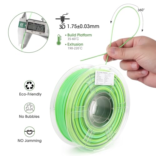 Clear Multicolor PLA 3D Printer Filament 1KG F429349