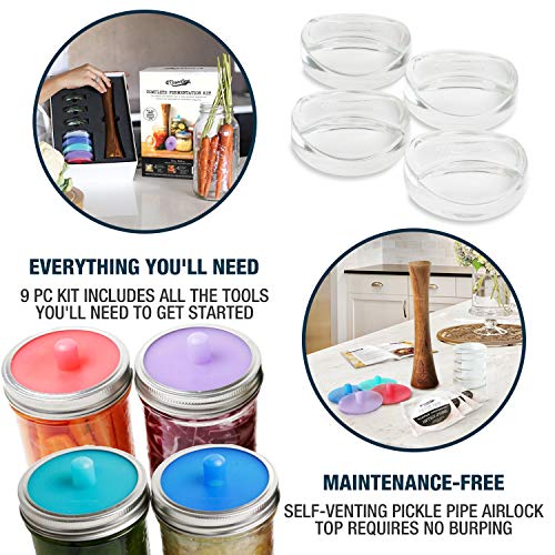 Fermentation Jar Starter Set with Mason Jar, Lids & Weight C784673