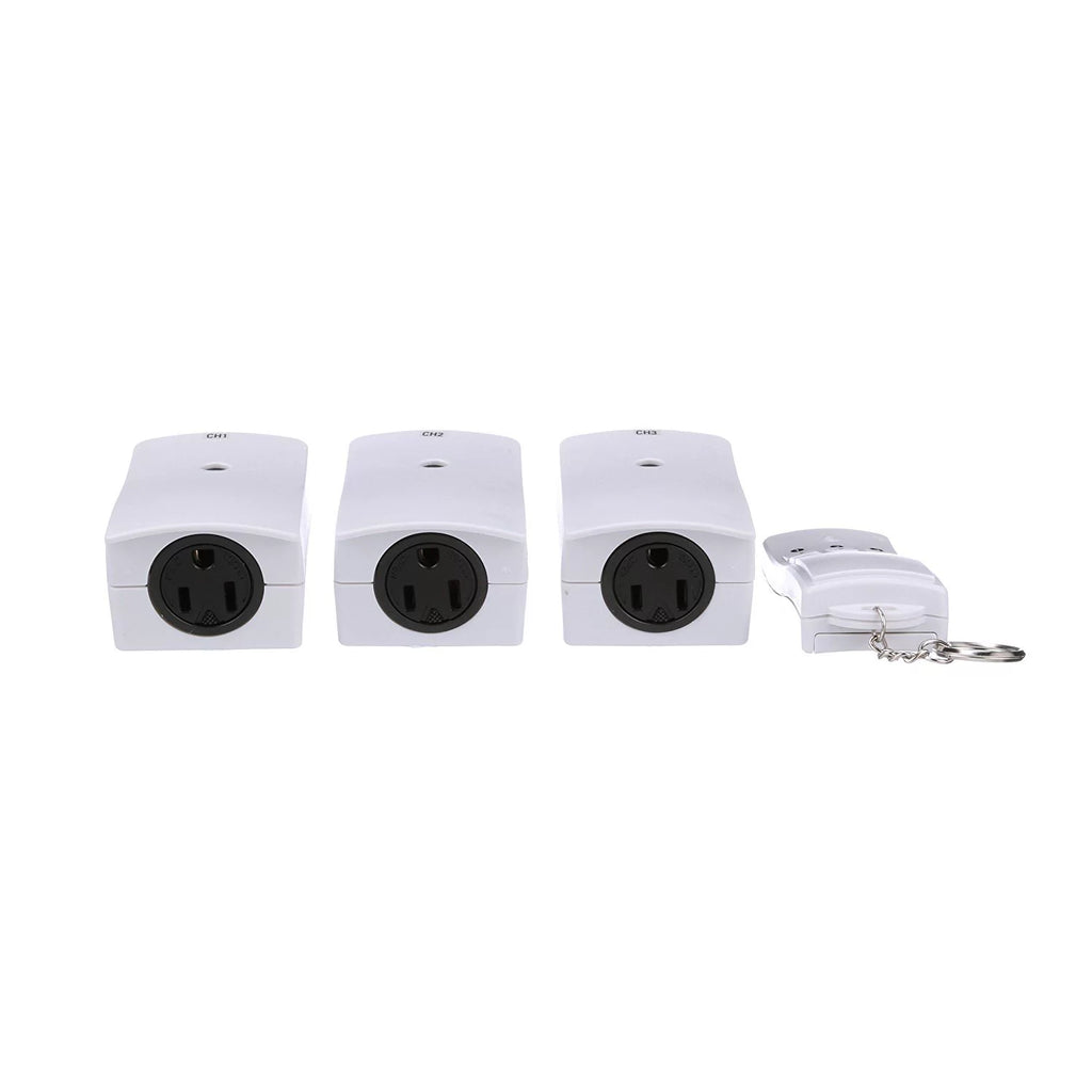 White 3-Pack Wireless Remote Control with 3 Outlets B44806