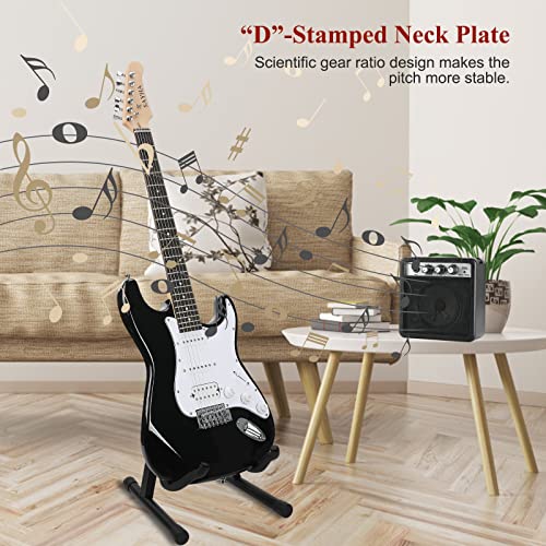 39 Inch Solid Full-size Electric Guitar HSS Pickups Starter Kit (Black) J950762