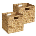 Natural Wicker Storage Cubes with Handles W32987