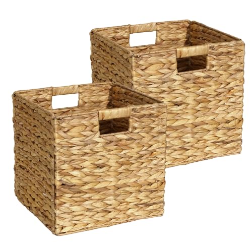 Natural Wicker Storage Cubes with Handles W32987