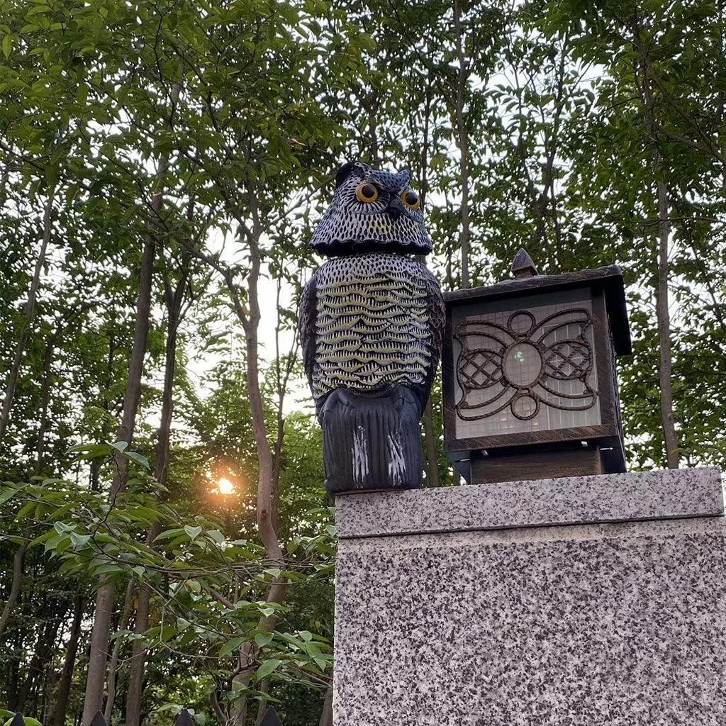 Realistic Owl Decoy with 360 Rotate Head P9476