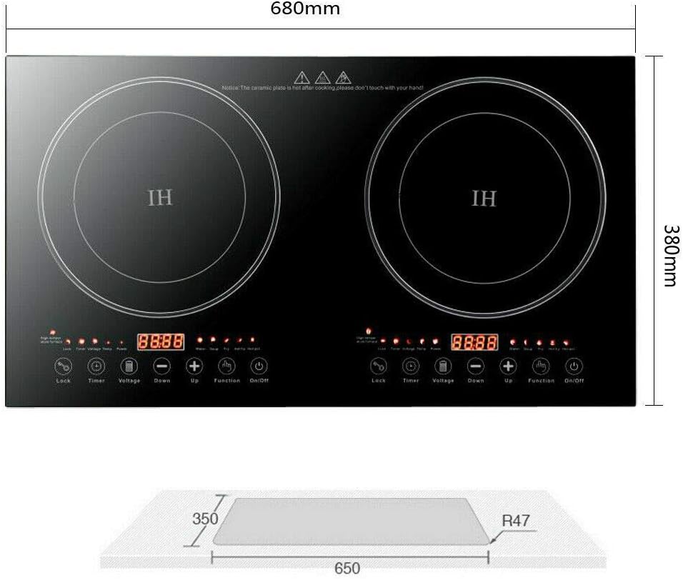 Dual Induction Cooktop 2400W Portable Electric Stove Burner Hot Plate R59324