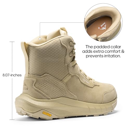Waterproof Leather Tactical Work Boots with Cushion Sole E5632