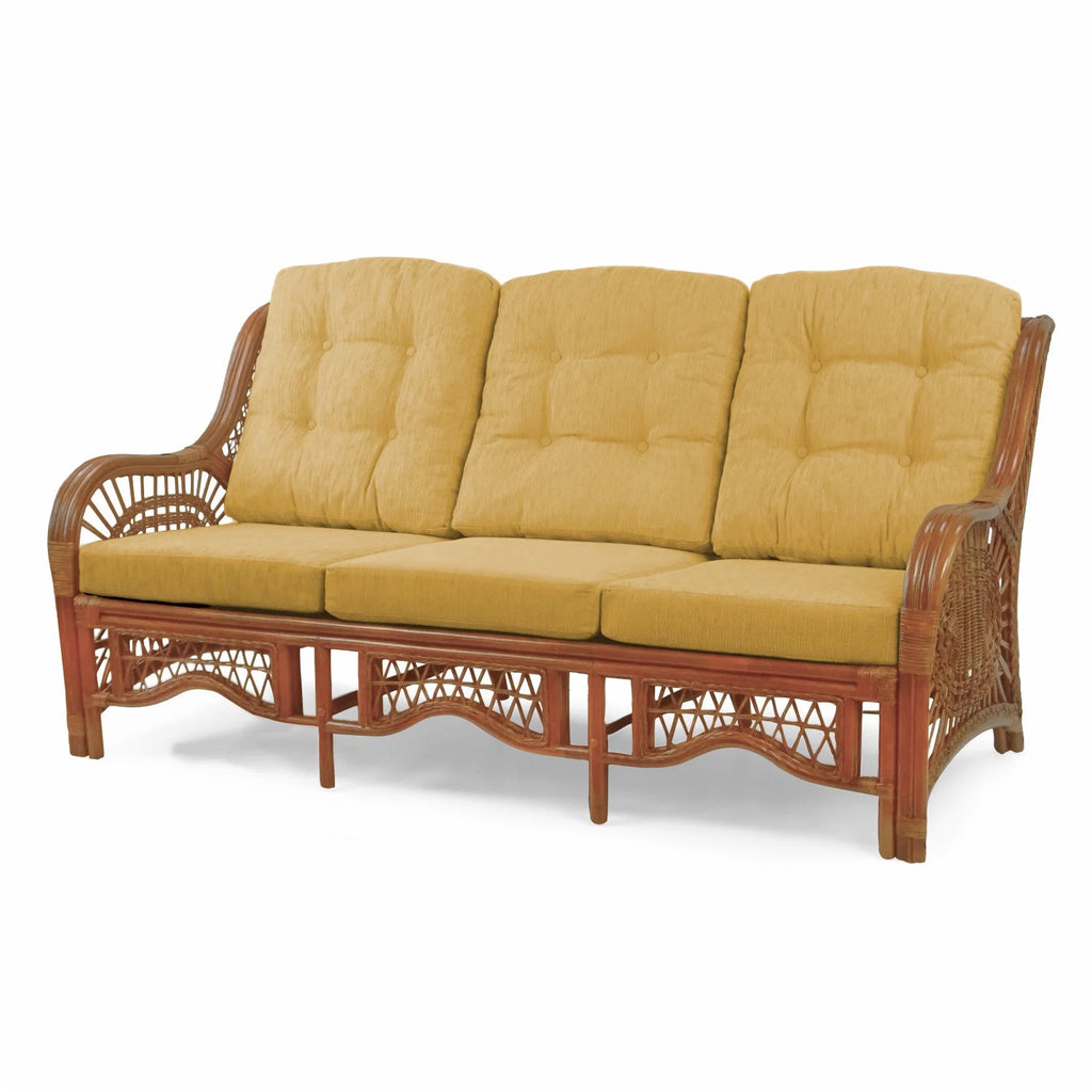 Three-Seater Sofa with Light Brown Cushions B56590
