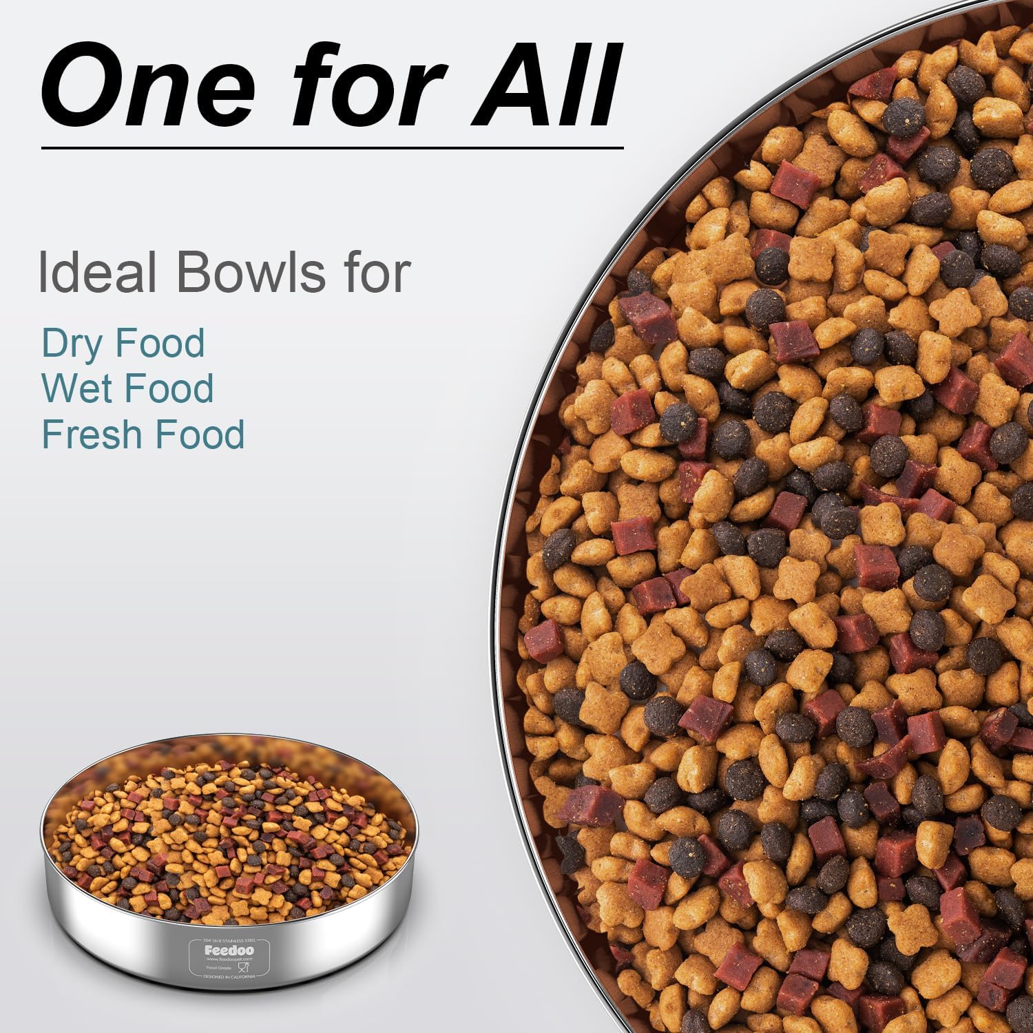 Stainless Steel Dog Bowl with Rubber Base, 42oz G887692