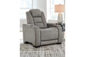 Gray Leather Power Recliner H686309