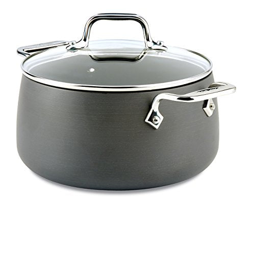 Hard Anodized Nonstick Stockpot 4 Quart Black K380