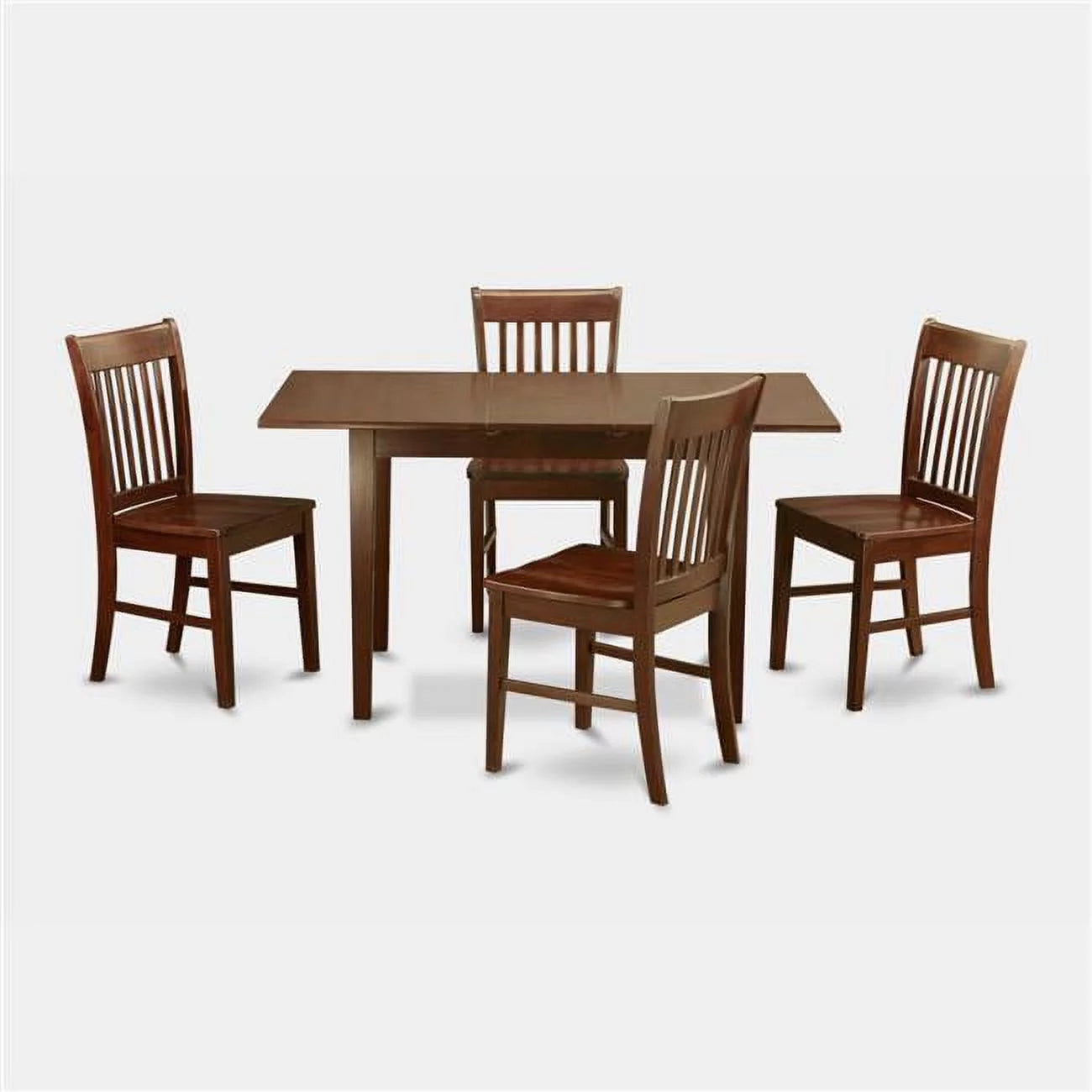 Small Kitchen Table with Leaf & 4 Dining Chairs D8909