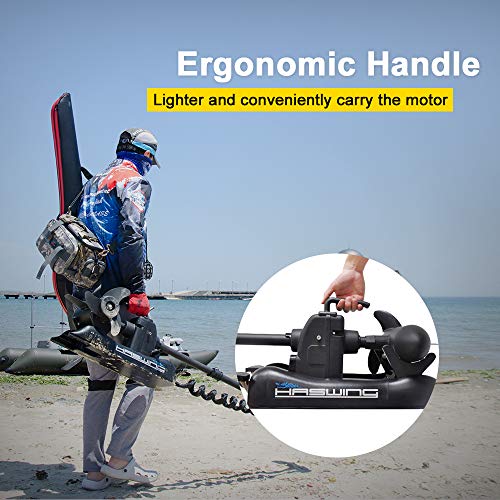 12V 55LBS 54" Shaft Bow Mount Electric Trolling Motor with 2.4G Remote Control D560